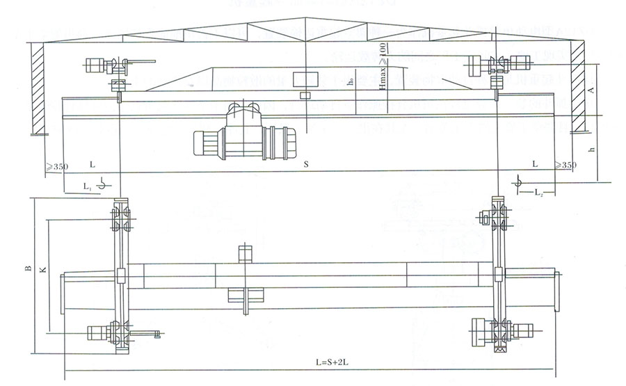 LXB 0.5TON~5TON Electric Single Girder Suspension Overhead Crane